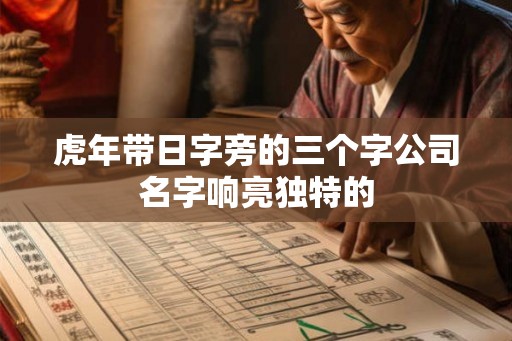 虎年带日字旁的三个字公司名字响亮独特的