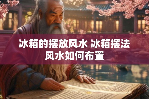 冰箱的摆放风水 冰箱摆法风水如何布置