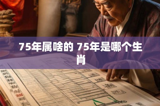 75年属啥的 75年是哪个生肖