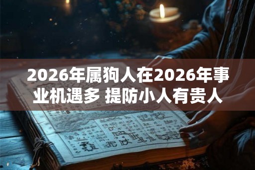 2026年属狗人在2026年事业机遇多 提防小人有贵人相助
