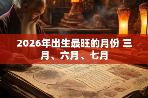 2026年出生最旺的月份 三月、六月、七月
