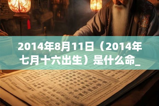 2014年8月11日（2014年七月十六出生）是什么命_命运如何