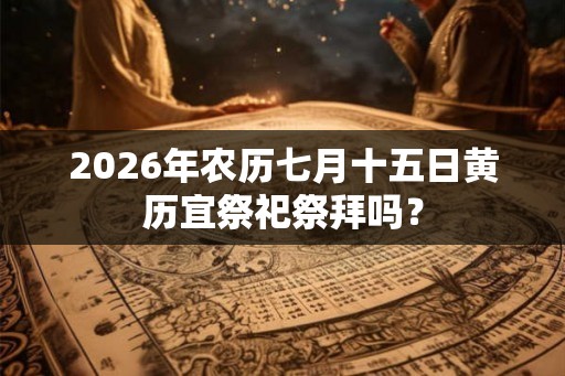 2026年农历七月十五日黄历宜祭祀祭拜吗？