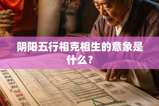 阴阳五行相克相生的意象是什么？
