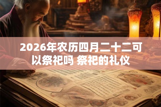 2026年农历四月二十二可以祭祀吗 祭祀的礼仪