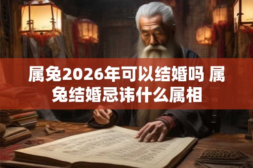 属兔2026年可以结婚吗 属兔结婚忌讳什么属相