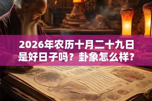 2026年农历十月二十九日是好日子吗？卦象怎么样？