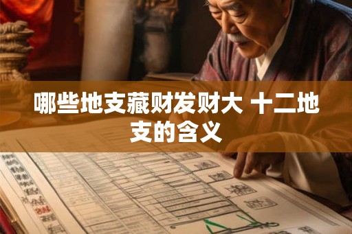哪些地支藏财发财大 十二地支的含义