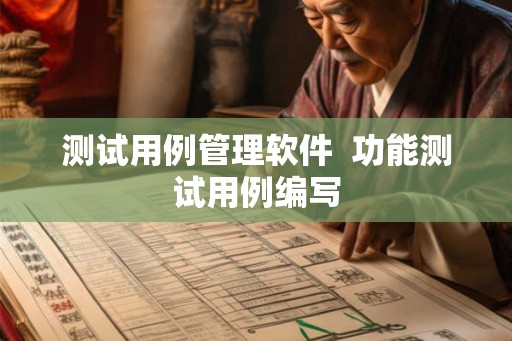 测试用例管理软件  功能测试用例编写