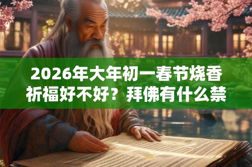 2026年大年初一春节烧香祈福好不好?拜佛有什么禁忌? 2026年大年初一春节烧香祈福好不好?拜佛有什么禁忌?