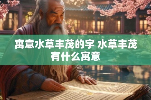 寓意水草丰茂的字 水草丰茂有什么寓意