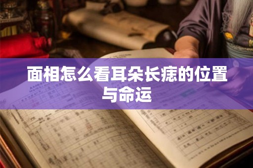 面相怎么看耳朵长痣的位置与命运