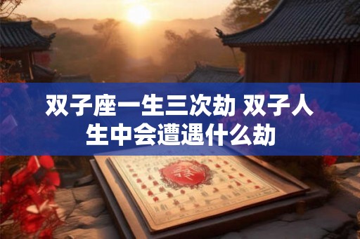 双子座一生三次劫 双子人生中会遭遇什么劫