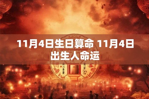 11月4日生日算命 11月4日出生人命运