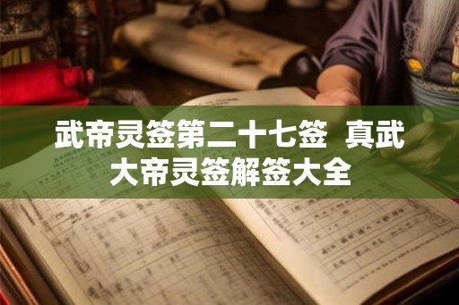武帝灵签第二十七签  真武大帝灵签解签大全