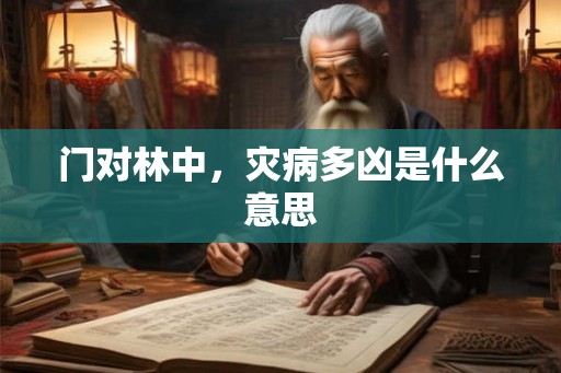 门对林中，灾病多凶是什么意思
