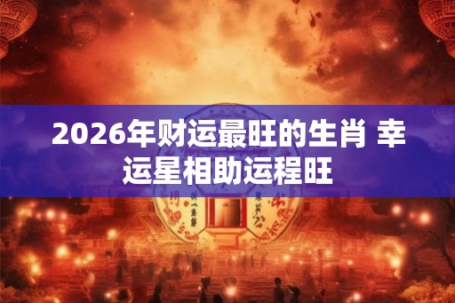 2026年财运最旺的生肖 幸运星相助运程旺