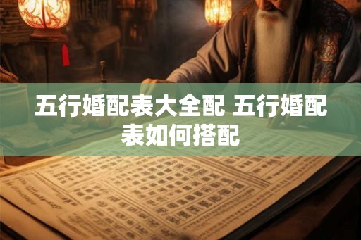 五行婚配表大全配 五行婚配表如何搭配