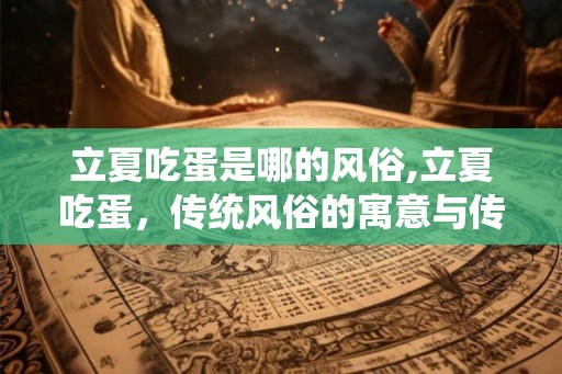 立夏吃蛋是哪的风俗,立夏吃蛋，传统风俗的寓意与传承
