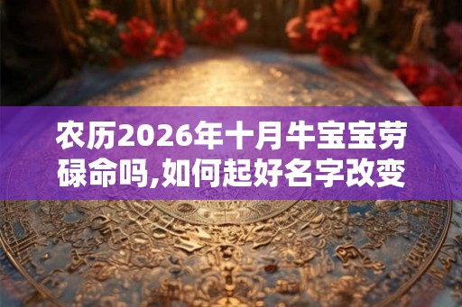 农历2026年十月牛宝宝劳碌命吗,如何起好名字改变命运