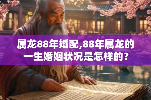 属龙88年婚配,88年属龙的一生婚姻状况是怎样的？