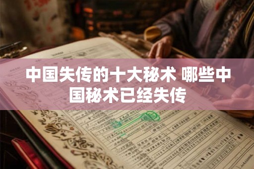 中国失传的十大秘术 哪些中国秘术已经失传