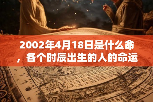 2002年4月18日是什么命，各个时辰出生的人的命运