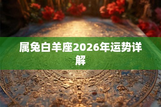 属兔白羊座2026年运势详解