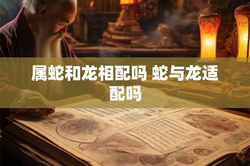 属蛇和龙相配吗 蛇与龙适配吗