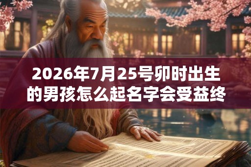 2026年7月25号卯时出生的男孩怎么起名字会受益终生 2026年7月25号卯时出生的男孩怎么起名字会受益终生