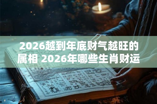 2026越到年底财气越旺的属相 2026年哪些生肖财运旺盛