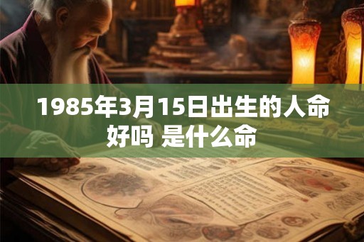 1985年3月15日出生的人命好吗 是什么命 1985年3月15日出生的人命好吗 是什么命