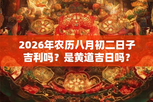 2026年农历八月初二日子吉利吗？是黄道吉日吗？