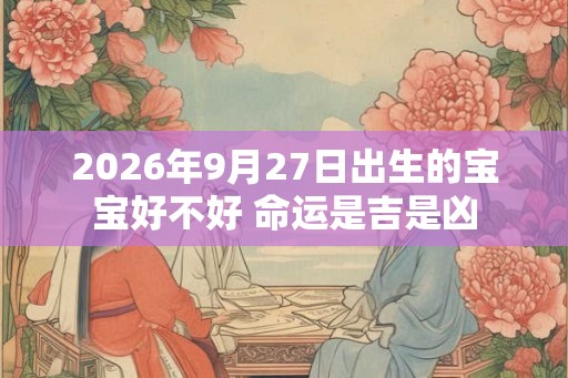 2026年9月27日出生的宝宝好不好 命运是吉是凶
