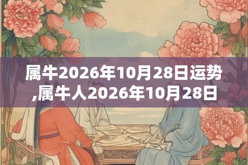属牛2026年10月28日运势,属牛人2026年10月28日财运,生肖牛2026年10月28日运势