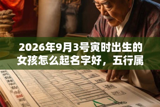 2026年9月3号寅时出生的女孩怎么起名字好，五行属什么