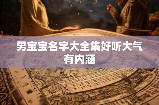 男宝宝名字大全集好听大气有内涵