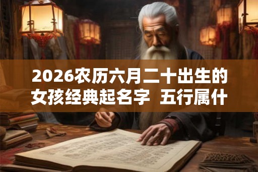 2026农历六月二十出生的女孩经典起名字  五行属什么