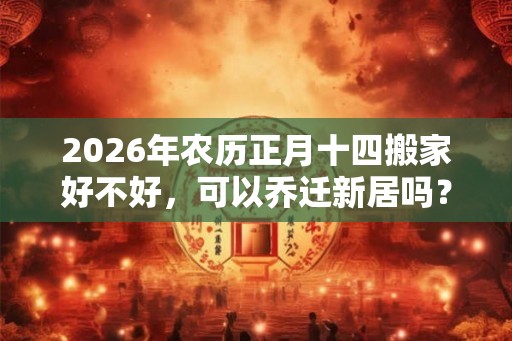 2026年农历正月十四搬家好不好，可以乔迁新居吗？