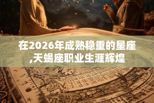 在2026年成熟稳重的星座,天蝎座职业生涯辉煌 在2026年成熟稳重的星座,天蝎座职业生涯辉煌