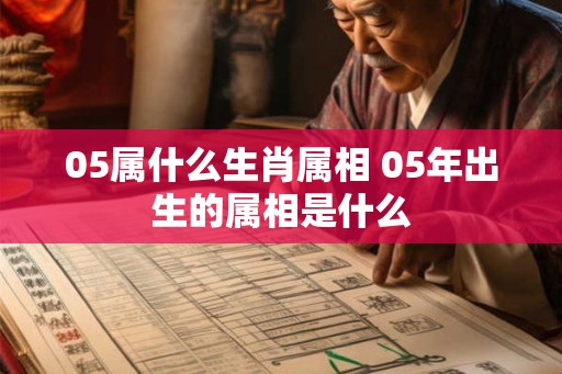 05属什么生肖属相 05年出生的属相是什么