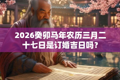 2026癸卯马年农历三月二十七日是订婚吉日吗？