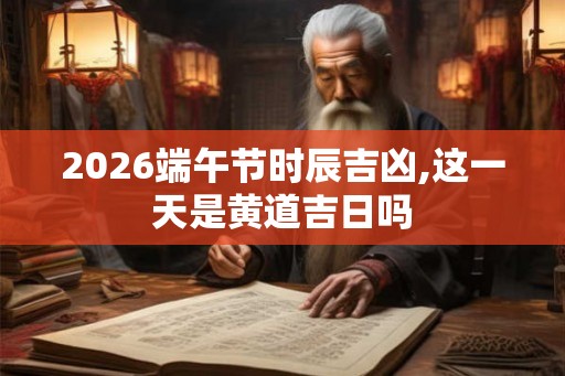 2026端午节时辰吉凶,这一天是黄道吉日吗