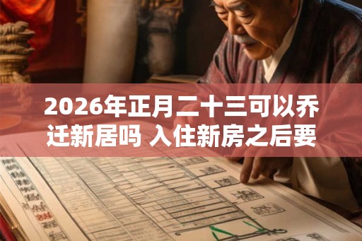 2026年正月二十三可以乔迁新居吗 入住新房之后要做什么