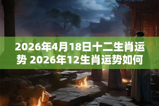 2026年4月18日十二生肖运势 2026年12生肖运势如何 2026年4月18日十二生肖运势 2026年12生肖运势如何