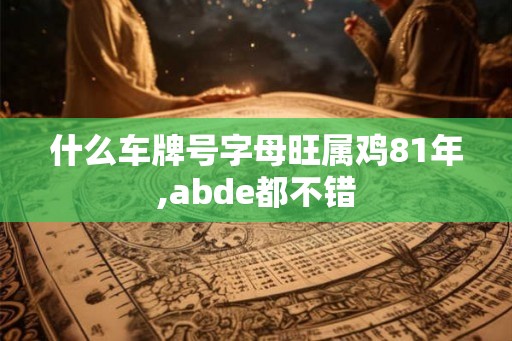 什么车牌号字母旺属鸡81年,abde都不错