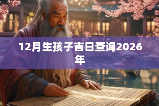 12月生孩子吉日查询2026年