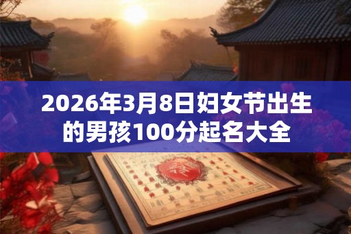 2026年3月8日妇女节出生的男孩100分起名大全