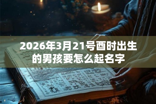 2026年3月21号酉时出生的男孩要怎么起名字