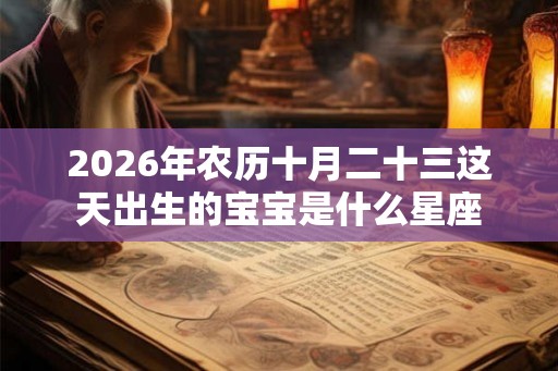 2026年农历十月二十三这天出生的宝宝是什么星座